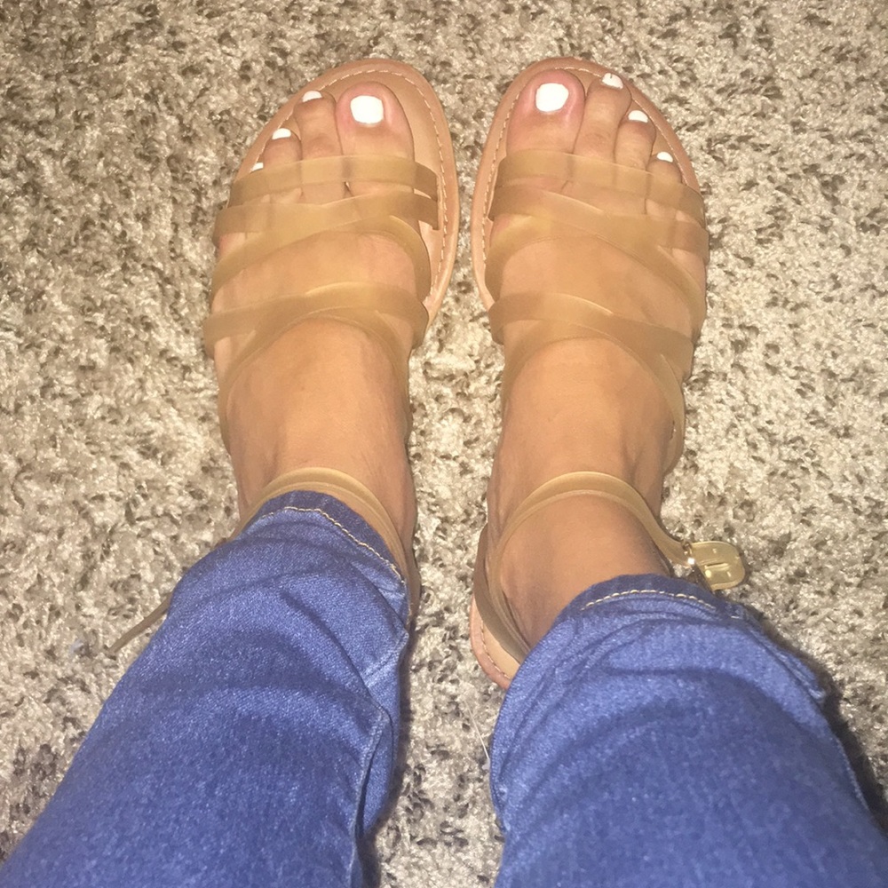 Clear jelly sandals from forever 21